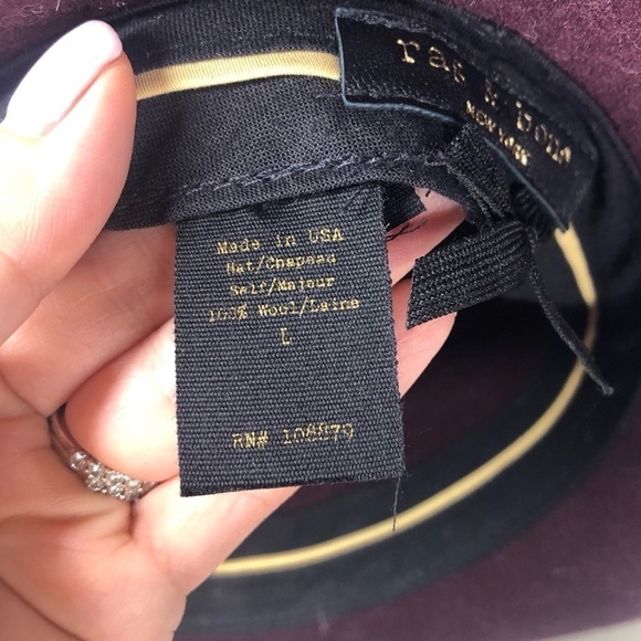 Rag & Bone 100% Wool Bohemian Burgundy Tie Floppy Hat main image 5